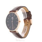Daniel Wellington Classic St Mawes Black Dial Brown Leather Strap Watch For Men - DW00100124 Buy Now By Daniel Wellington