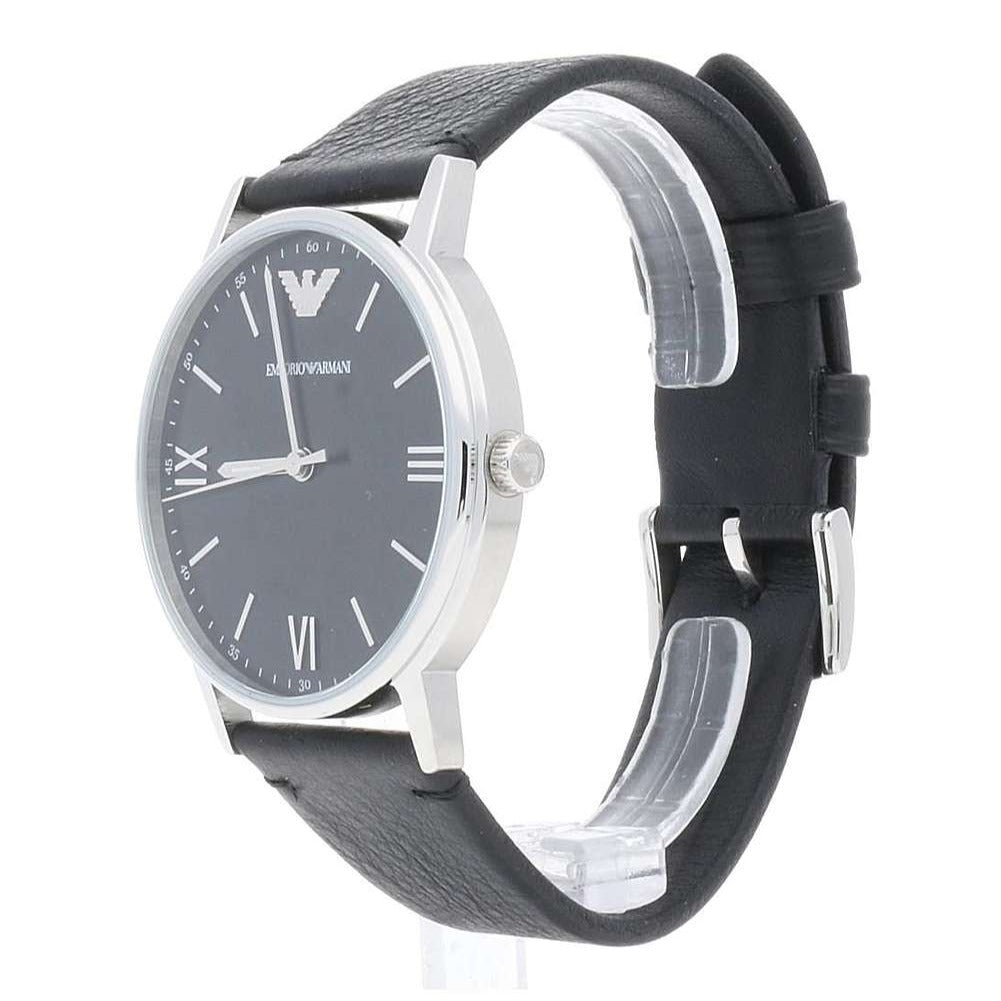Emporio Armani Kappa Analog Quartz Black Dial Black Leather Strap Watch For Men - AR11013 Buy Now By Emporio Armani
