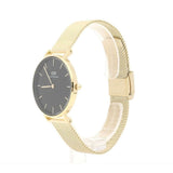 Daniel Wellington Classic Petite Black Dial Gold Mesh Bracelet Watch For Women - DW00100347 Buy Now By Daniel Wellington