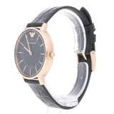 Emporio Armani Kappa Quartz Black Dial Black Leather Strap Watch For Women - AR11064 Buy Now By Emporio Armani