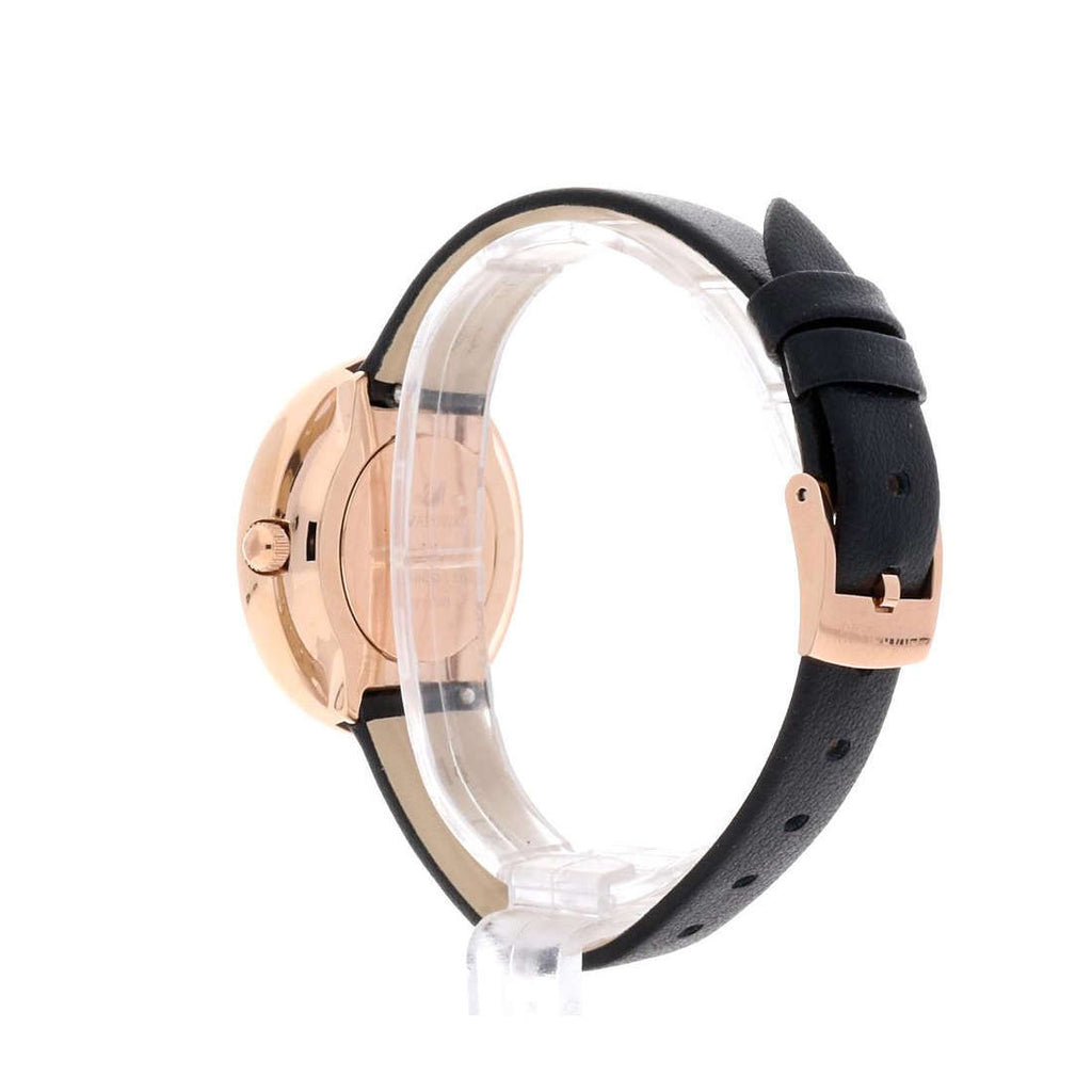 Swarovski Crystalline Pure Black Dial Black Leather Strap Watch for Women - 5275043 Buy Now By Swarovski