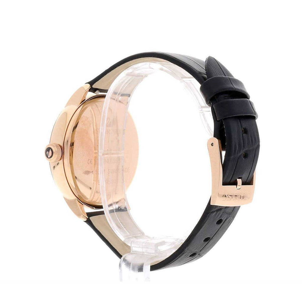 Swarovski Crystalline Hours Black Dial Black Leather Strap Watch for Women - 5295377 Buy Now By Swarovski