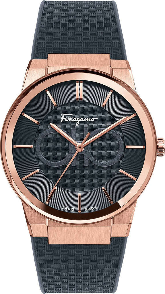 Salvatore Ferragamo Sapphire Black Dial Black Silicone Strap Watch for Men - SFHP00420 Buy Now By Salvatore Ferragamo