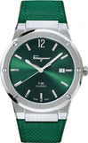 Salvatore Ferragamo F-80 Classic Green Dial Green Leather Strap Watch for Men - SFDT00519 Buy Now By Salvatore Ferragamo
