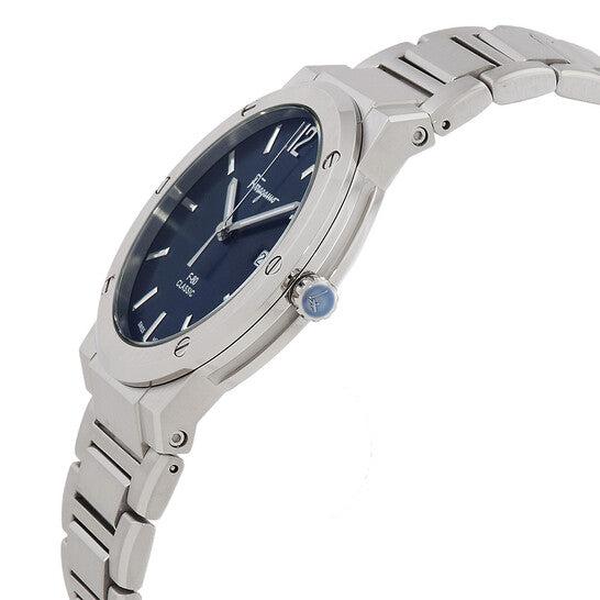 Salvatore Ferragamo F-80 Classic Blue Dial Silver Steel Strap Watch for Men - SFDT01320 Buy Now By Salvatore Ferragamo