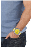 Salvatore Ferragamo F-80 Classic Yellow Dial Yellow Rubber Strap Watch for Men - SFHY01222 Buy Now By Salvatore Ferragamo