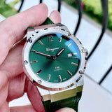 Salvatore Ferragamo F-80 Classic Green Dial Green Leather Strap Watch for Men - SFDT00119 Buy Now By Salvatore Ferragamo