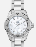 Tag Heuer Aquaracer Professional 200 Quartz Diamond Mother of Pearl Dial Silver Steel Strap Watch for Women - WBP1416.BA0622 Buy Now By Tag Heuer