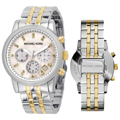 Michael Kors Ritz Chronograph White Dial Two Tone Steel Strap Watch for Women - MK5057 Buy Now By Michael Kors