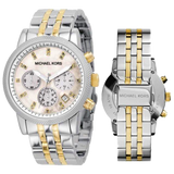 Michael Kors Ritz Chronograph White Dial Two Tone Steel Strap Watch for Women - MK5057 Buy Now By Michael Kors