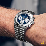 Breitling Chronomat B01 42 Six Nations Scotland Blue Dial Silver Steel Strap Watch for Men - AB0134A51C1A1 Buy Now By Breitling