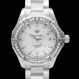 Tag Heuer Aquaracer Diamonds Mother of Pearl White Dial Silver Steel Strap Watch for Women - WBD131C.BA0748 Buy Now By Tag Heuer