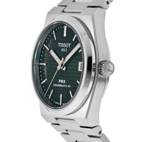 Tissot PRX Powermatic 80 Green Dial Silver Steel Strap Watch for Men - T137.207.11.091.00 Buy Now By Tissot