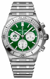 Breitling Chronomat B01 42 Six Nations Ireland Green Dial Silver Steel Strap Watch for Men - AB0134A91L1A1 Buy Now By Breitling