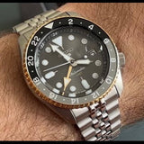 Seiko 5 Sports GMT US Special Edition Automatic Grey Dial Silver Steel Strap Watch For Men - SSK021K1 Buy Now By Seiko