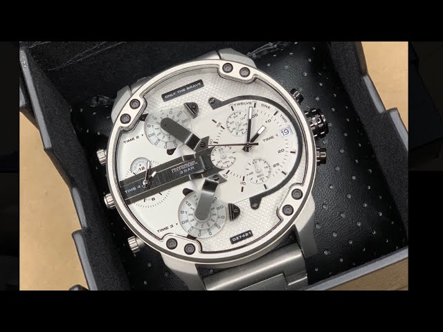 Diesel Mr. Daddy Chronograph Silver Dial Silver Steel Strap Watch For Men - DZ7421 Buy Now By Diesel