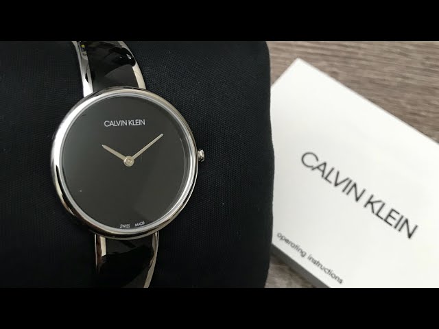 Calvin Klein Seduce Black Dial Two Tone Steel Strap Watch for Women - K4E2N111 Buy Now By Calvin Klein