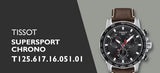 Tissot Supersport Chrono Black Dial Brown Leather Strap Watch for Men - T125.617.16.051.01 Buy Now By Tissot
