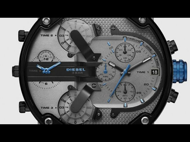 Diesel Mr Daddy 2.0 Chronograph Grey Dial Black Nylon Strap Watch For Men - DZ7420 Buy Now By Diesel