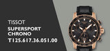 Tissot Supersport Chrono Black Dial Black Leather Strap Watch for Men - T125.617.36.051.00 Buy Now By Tissot