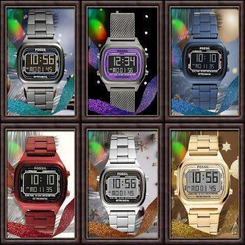 Fossil Retro Digital Silver Dial Silver Steel Strap Watch for Men - FS5844 Buy Now By Fossil