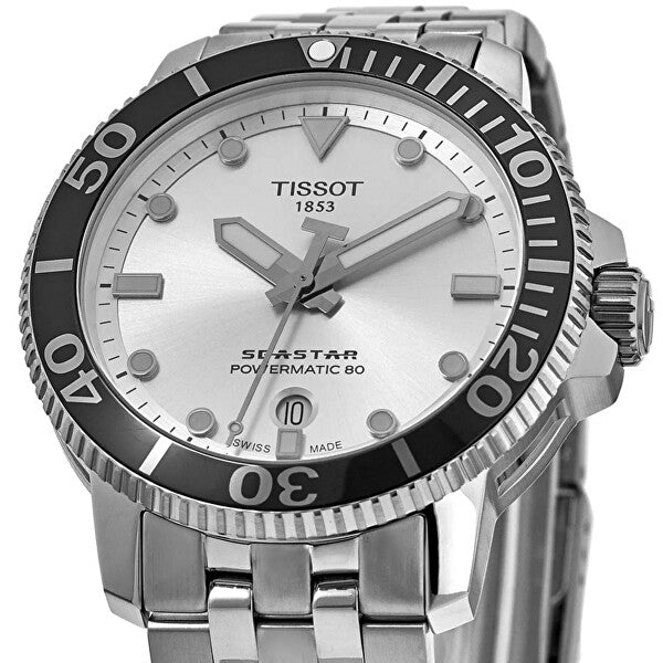 Tissot Seastar 1000 Powermatic 80 Silver Dial Silver Steel Strap Watch For Men - T120.407.11.031.00 Buy Now By Tissot