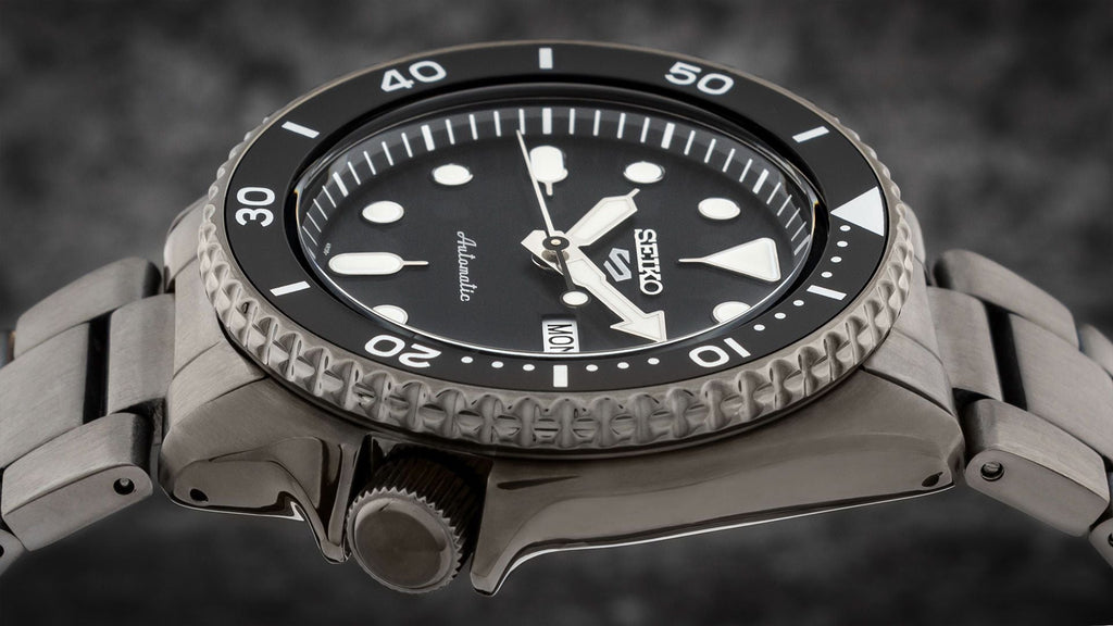 Seiko 5 Sports Automatic Black Dial Black Steel Strap Watch For Men - SRPD65K1 Buy Now By Seiko