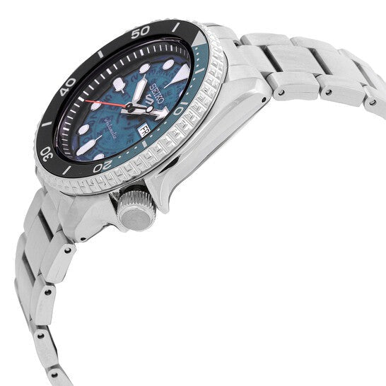 Seiko 5 Sports SKX Skeleton Green Dial Silver Steel Strap Watch For Men - SRPJ45K1 Buy Now By Seiko