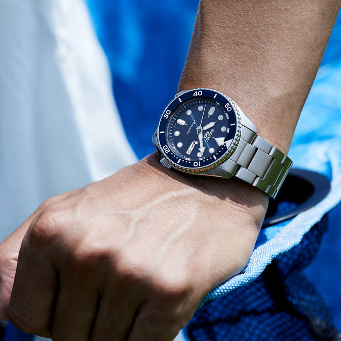Seiko 5 Sports Automatic Analog Blue Dial Silver Steel Strap Watch For Men - SRPD51K1 Buy Now By Seiko
