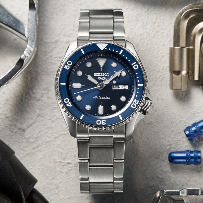 Seiko 5 Sports Automatic Analog Blue Dial Silver Steel Strap Watch For Men - SRPD51K1 Buy Now By Seiko