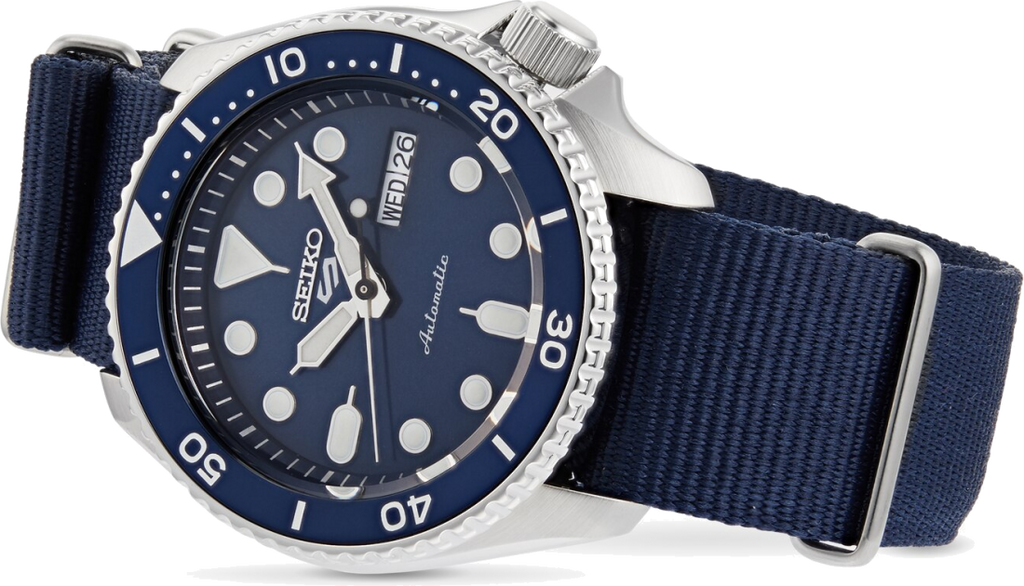 Seiko 5 Sports Automatic SKX Blue Dial Blue NATO Strap Watch For Men - SRPD51K2 Buy Now By Seiko