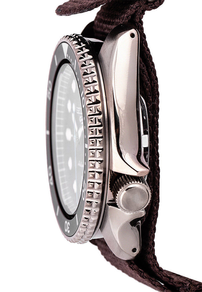 Seiko 5 Sport Automatic Brown Dial Brown Nylon Strap Watch For Men - SRPD85K1 Buy Now By Seiko