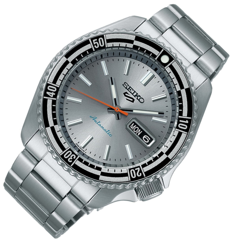 Seiko 5 Sports Special Edition Silver Dial Silver Steel Strap Watch For Men - SRPK09K1 Buy Now By Seiko
