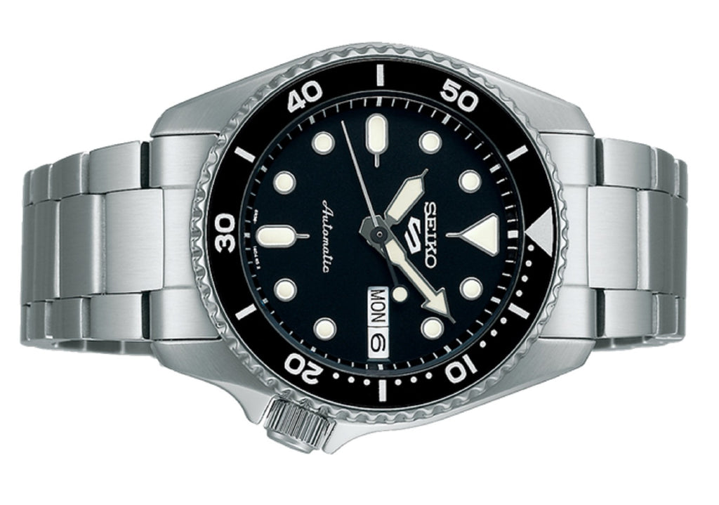 Seiko 5 Sports SKX Automatic Black Dial Silver Steel Strap Watch For Men - SRPK29K1 Buy Now By Seiko