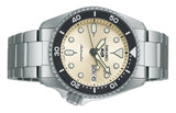 Seiko 5 Sports SKX Automatic Cream Dial Silver Steel Strap Watch For Men - SRPK31K1 Buy Now By Seiko