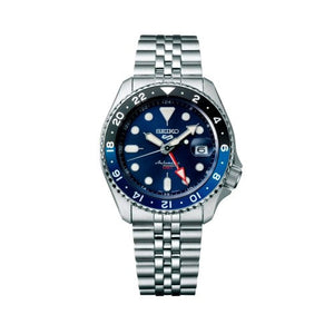 Seiko 5 Sports GMT SKX Automatic Blueberry Dial Silver Steel Strap Watch For Men - SSK003K1 Buy Now By Seiko