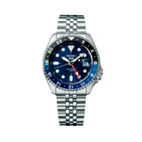 Seiko 5 Sports GMT SKX Automatic Blueberry Dial Silver Steel Strap Watch For Men - SSK003K1 Buy Now By Seiko