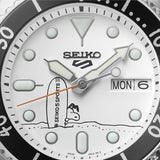 Seiko 5 Sports x Peanuts Surfboard Snoopy Limited Edition White Dial Two Tone NATO Strap Watch For Men - SRPK25K1 Buy Now By Seiko