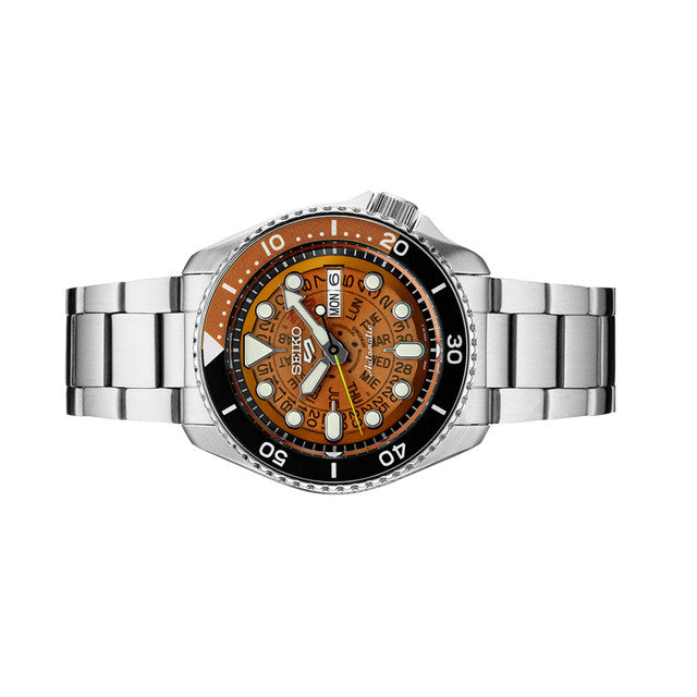 Seiko 5 Sports Sonar Special Edition Brown Dial Silver Steel Strap Watch For Men - SRPJ47K1 Buy Now By Seiko