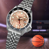 Seiko 5 Sports GMT Thong Sia Limited Edition Brown Dial Silver Steel Strap Watch for Men - SSK043K1 Buy Now By Seiko