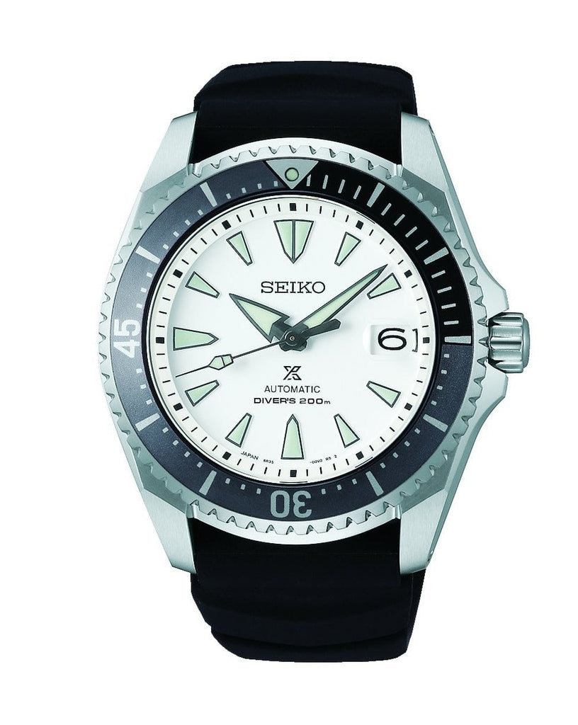 Seiko Shogun Prospex Titanium Divers Automatic White Dial Black Rubber Strap Watch For Men - SPB191J1 Buy Now By Seiko