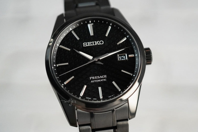 Seiko Presage Sharp Edged Series Black Dial Black Steel Strap Watch For Men - SPB229J1 Buy Now By Seiko