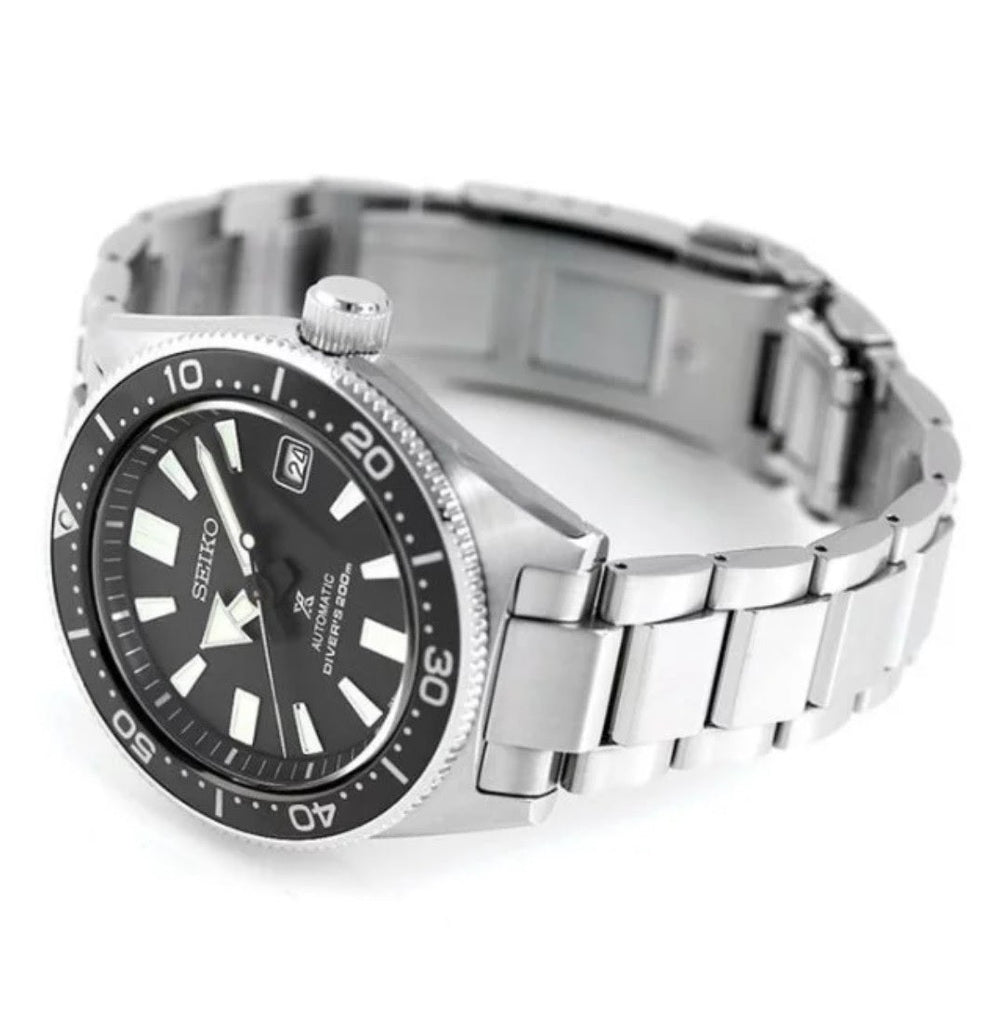 Seiko Prospex Automatic Diver Black Dial Silver Steel Strap Watch For Men - SPB051J1 Buy Now By Seiko