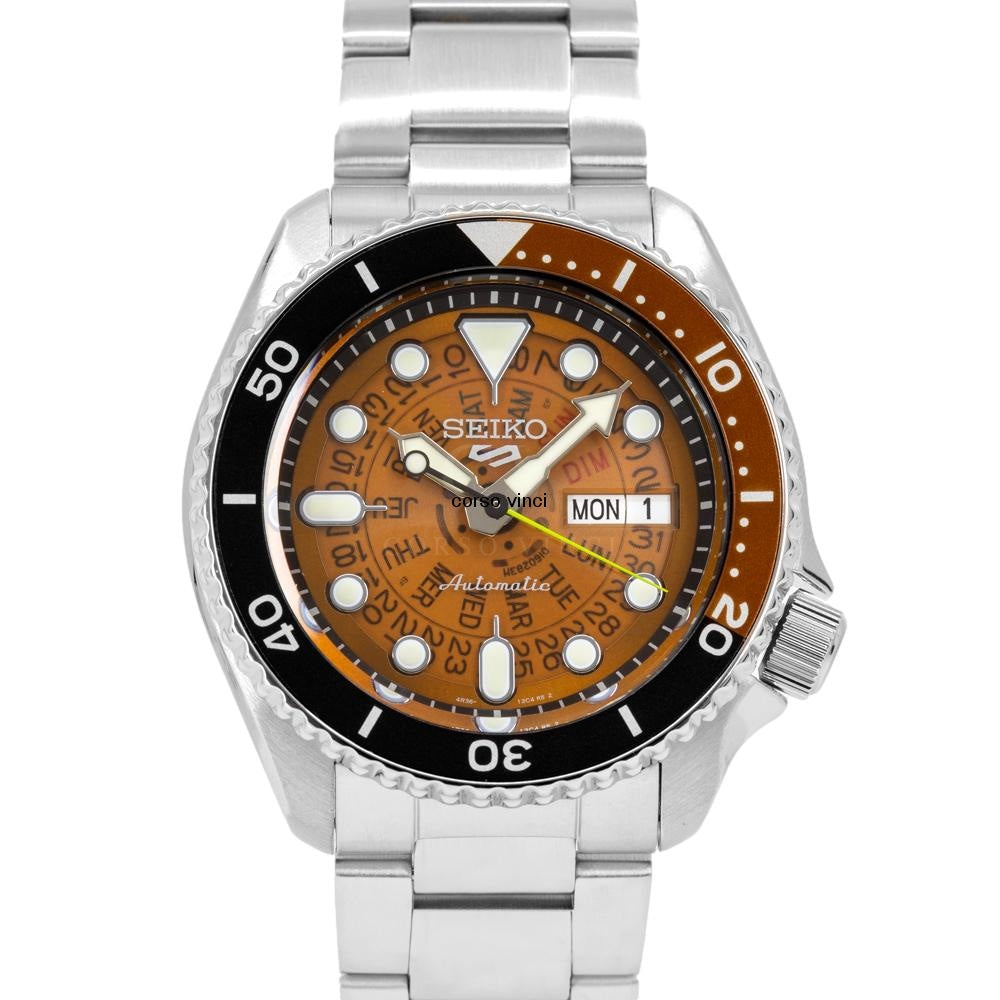 Seiko 5 Sports Sonar Special Edition Brown Dial Silver Steel Strap Watch For Men - SRPJ47K1 Buy Now By Seiko