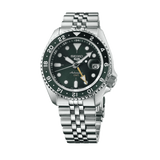 Seiko 5 Sports SKX GMT Automatic Green Dial Silver Steel Strap Watch For Men - SSK035K1 Buy Now By Seiko