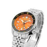 Seiko 5 Sports GMT Automatic Orange Dial Silver Steel Strap Watch For Men - SSK005K1 Buy Now By Seiko