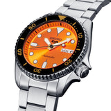 Seiko 5 Sports Automatic Orange Dial Silver Steel Strap Watch For Men - SRPD59K1 Buy Now By Seiko