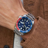 Seiko 5 Sports Automatic Blue Dial Silver Steel Strap Watch For Men - SRPD53K1