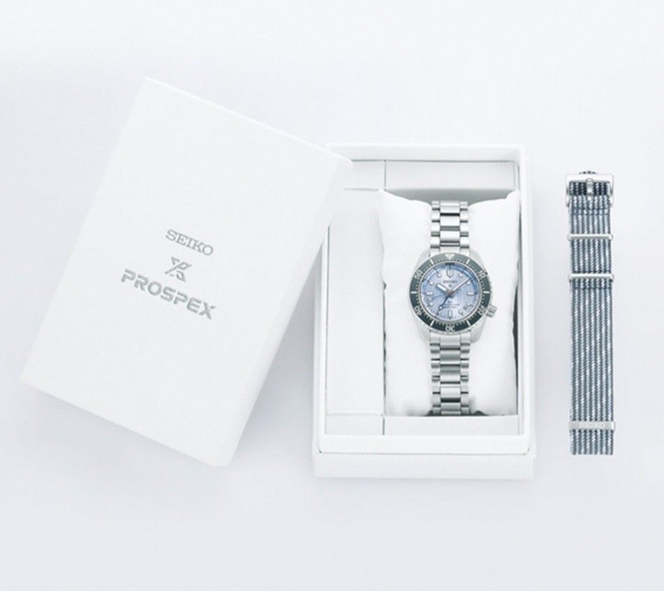 Seiko Prospex Limited Edition Automatic GMT Glacier Blue Dial Silver Steel Strap Watch For Men - SPB385J1 Buy Now By Seiko