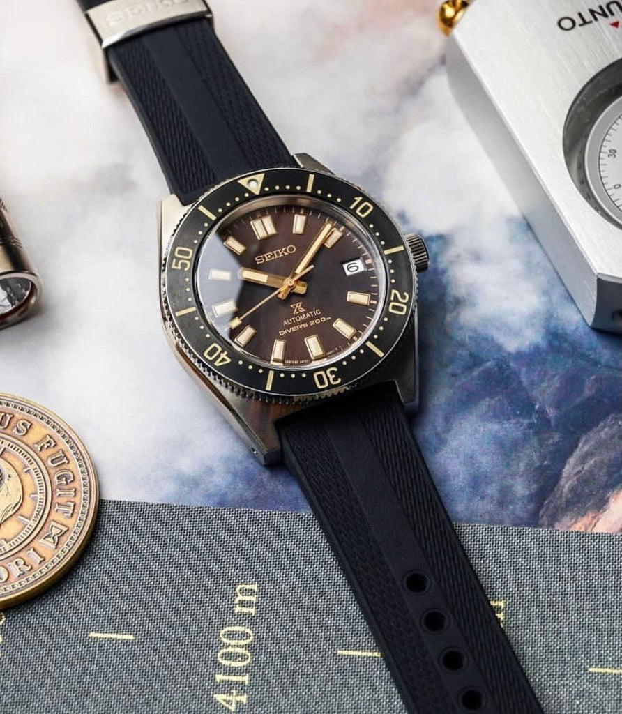 Seiko Prospex 1965 Diver's Modern Re-Interpretation Automatic Brown Dial Black Rubber Strap Watch For Men - SPB147J1 Buy Now By Seiko